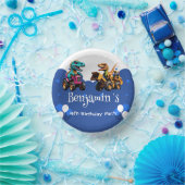 Schattigee dinosaurus graafmachine trekker ballon  papieren kommen (Feest)