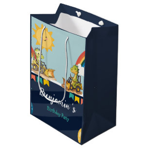 Schattigee dinosaurus graafmachine trekker regenbo medium cadeauzakje