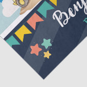 Schattigee dinosaurus graafmachine trekker regenbo tissuepapier (Detail)