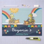 Schattigee dinosaurus graafmachine trekker regenbo tissuepapier (Craft)