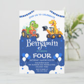 Schattigee dinosaurus graven Graafmachine vrachtwa (Staand voorkant)