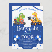 Schattigee dinosaurus graven Graafmachine vrachtwa (Voorkant / Achterkant)