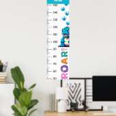 Schattigee Dinosaurus Groei Grafiek Poster (Thuiskantoor)