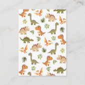 Schattigee dinosaurus groen boeken voor Baby aanvr Informatiekaartje (Achterkant)