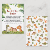 Schattigee dinosaurus groen boeken voor Baby aanvr Informatiekaartje (Voorkant / Achterkant)