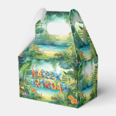 Schattigee dinosaurus gunstbox bedankdoosjes (Voorkant Zijde)