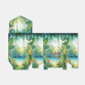 Schattigee dinosaurus gunstbox bedankdoosjes (Uitgevouwen)