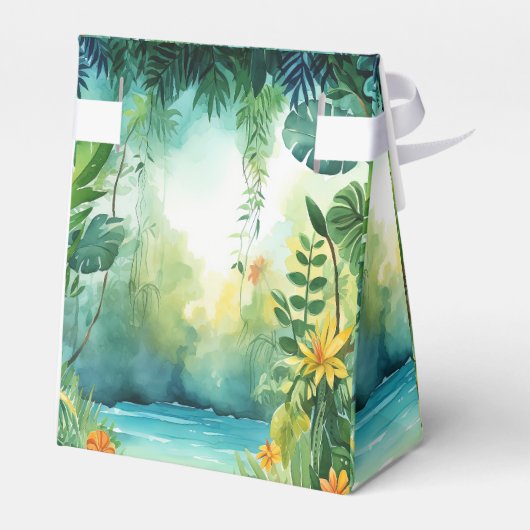 Schattigee dinosaurus gunstbox bedankdoosjes (Achterkant)