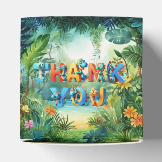 Schattigee dinosaurus gunstbox bedankdoosjes (Bovenkant)