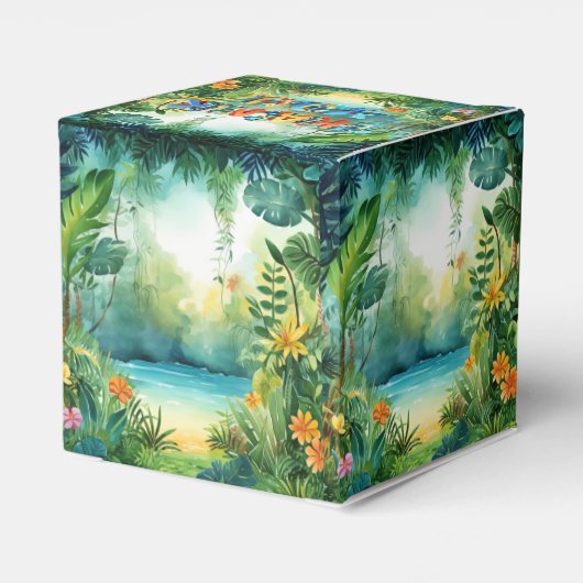 Schattigee dinosaurus gunstbox bedankdoosjes (Achterkant)