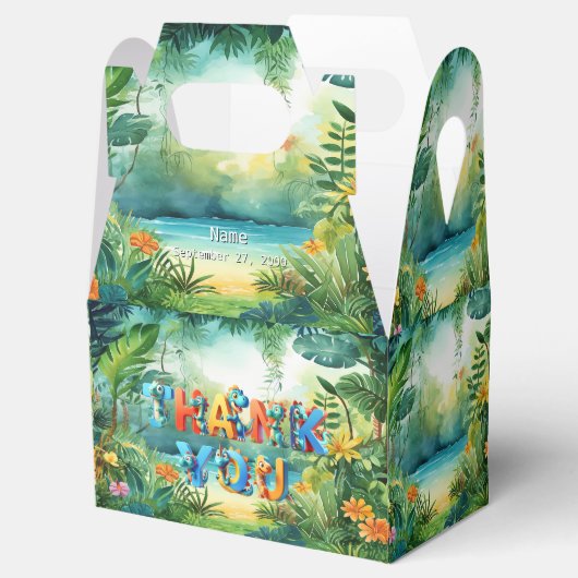 Schattigee dinosaurus gunstbox bedankdoosjes (Geopend)