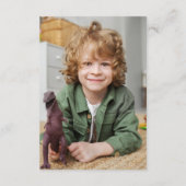 Schattigee Dinosaurus Handschrift Jongen Verjaarda Bedankkaart (Achterkant)