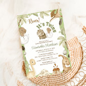 Schattigee dinosaurus 'Het is een tweeling' Baby s Kaart