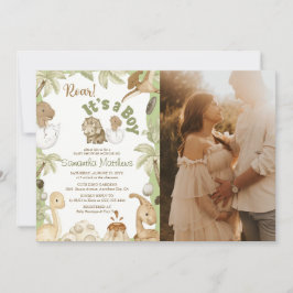 Schattigee dinosaurus 'It's a Boy' Baby shower Fot Kaart