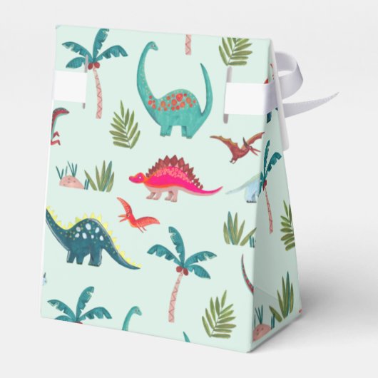 Schattigee Dinosaurus Jongen Babyshower Dank u Bedankdoosjes (Achterkant)