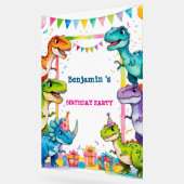 Schattigee Dinosaurus Jongen Gelukkige verjaardag  Acryl Bord (Hoek)