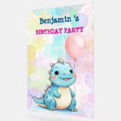 Schattigee Dinosaurus Jongen Gelukkige verjaardag  Acryl Bord (Hoek)