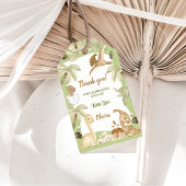 Schattigee Dinosaurus Jongen Verjaardagsfeestje Cadeaulabel