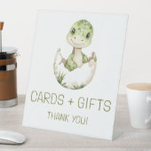 Schattigee dinosaurus Kaarten en geschenken Baby s Reclamebord Met Voetstuk (Insitu)
