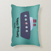 Schattigee dinosaurus kapiteinsschip schoolverjaar accent kussen (Voorkant(Verticaal))