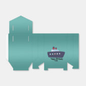 Schattigee dinosaurus kapiteinsschip schoolverjaar bedankdoosjes (Uitgevouwen)