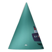 Schattigee dinosaurus kapiteinsschip schoolverjaar feesthoedjes (Links)