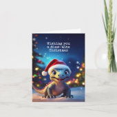 Schattigee Dinosaurus Kerst Kaart (Voorkant)