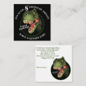 Schattigee Dinosaurus Kind Leeftijd Verjaardag Notitiekaartje (Voorkant / Achterkant)