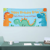 Schattigee Dinosaurus kind Verjaardag Banner (Beurs)