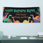 Schattigee Dinosaurus kind Verjaardag Banner (Beurs)