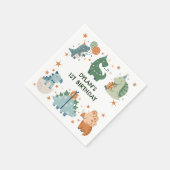 Schattigee Dinosaurus Kind verjaardagsfeestje Servet (Hoek)