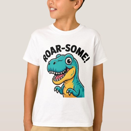 Schattigee Dinosaurus Kinder T-shirt (Voorkant)