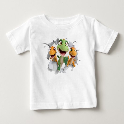 Schattigee dinosaurus Kinder T-shirt Sublimatie De (Voorkant)
