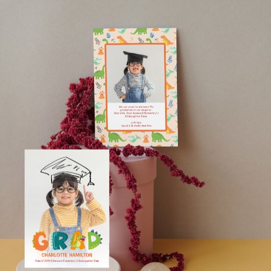 Schattigee Dinosaurus Kindergarten Afstuderen Aank Kaart