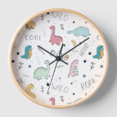 Schattigee dinosaurus kleurrijke Baby kinderkamer  (Voorkant)