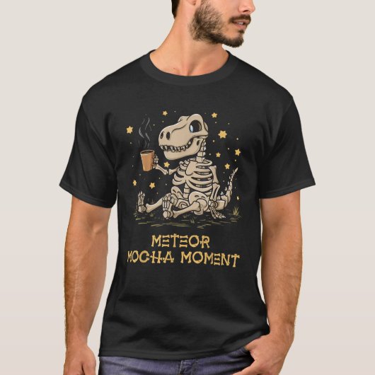 Schattigee Dinosaurus Koffiemeteor Mocha Moment Ex T-shirt (Voorkant)