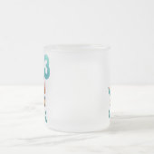 Schattigee dinosaurus met fiets 3e verjaardag matglas koffiemok (Center)