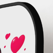 Schattigee Dinosaurus met Hart Zonnebril en Valent Pickleball Paddle (Links Detail)