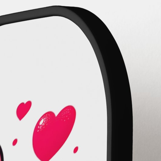 Schattigee Dinosaurus met Hart Zonnebril en Valent Pickleball Paddle (Links Detail)