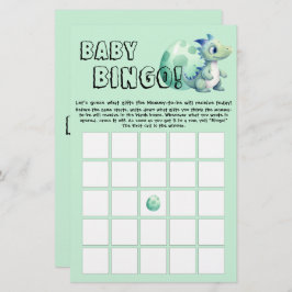 Schattigee dinosaurus met zijn Egg Baby Bingo Game
