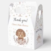 Schattigee dinosaurus modern Boho neutraal Baby sh Bedankdoosjes (Geopend)