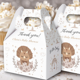 Schattigee dinosaurus modern Boho neutraal Baby sh Bedankdoosjes