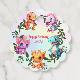 Schattigee dinosaurus oerwoud School kind verjaard Bedankjes Labels