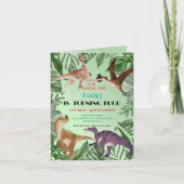 Schattigee dinosaurus oerwoud School kinderen Verj (Voorkant)