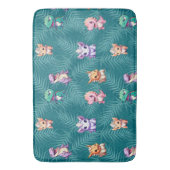 Schattigee dinosaurus oerwoud School kinderen Verj Badmat (Voorkant Verticaal)