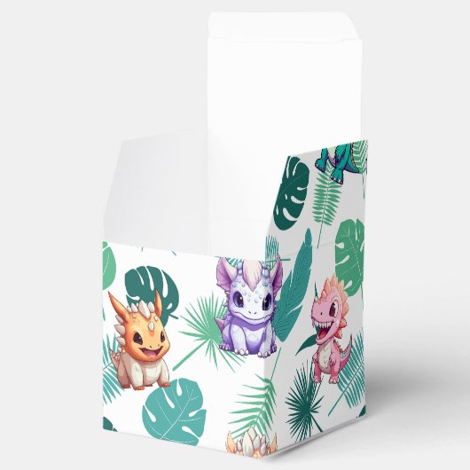 Schattigee dinosaurus oerwoud School kinderen Verj Bedankdoosjes (Geopend)