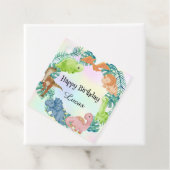 Schattigee dinosaurus oerwoud School kinderen Verj Bedankjes Labels (In situ)