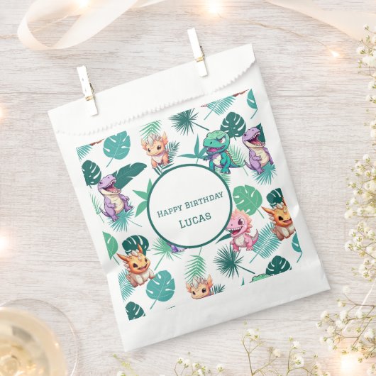 Schattigee dinosaurus oerwoud School kinderen Verj Bedankzakje (Geknipt)