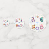 Schattigee dinosaurus oerwoud School kinderen Verj Confetti (Achterkanten)