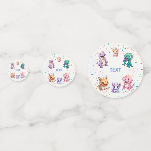 Schattigee dinosaurus oerwoud School kinderen Verj Confetti (Achterkanten)